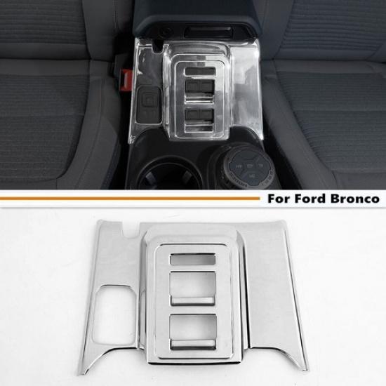 For -2024 Ford Bronco 4Door ABS Chrome Control Window Lift Switch Cover Trim