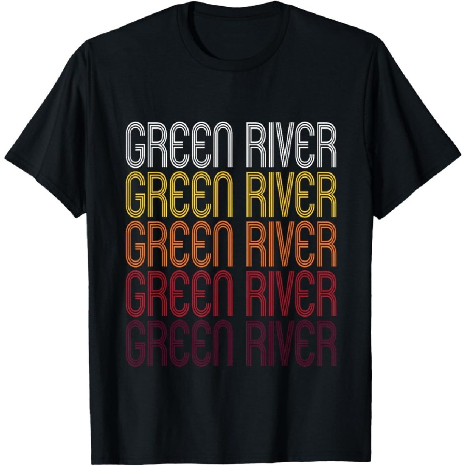 Green River, WY _ Vintage Style Wyoming T-shirt S