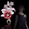 Elegantní ženy Drip Crystal Flower brože jehlice romantické brože pro ženy svatební party svatební pin