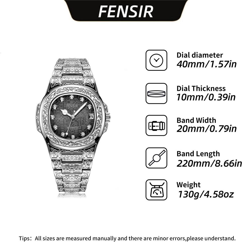 Men's Unique Luxury Retro Steel Strap Design Watches 2025 Unusual Sport Waterproof Watch For Man WristWatch Clock Reloj Hombre
