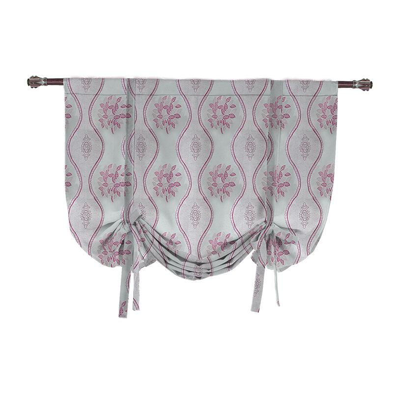 Jacquard Roman Curtain Finished Curtain Blackout Roman Curtain Strap Curtain
