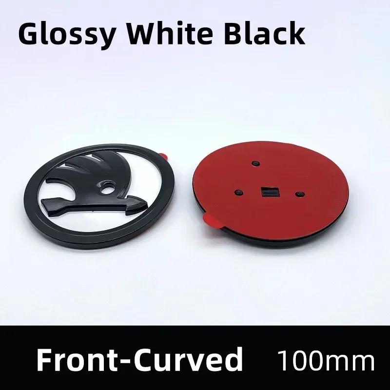 2025 Neu 100mm ABS Auto Frontemblem Heckklappenabzeichen Aufkleber für Skoda Fabia 1 2 A7 Octavia RS Superb Rapid Yeti Karoq Auto Zubehör