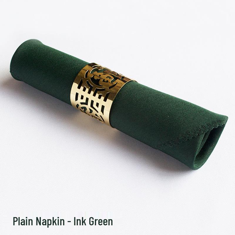 Solid Color Red White Blue Plain Weave Cloth Napkin for Western Restaurants