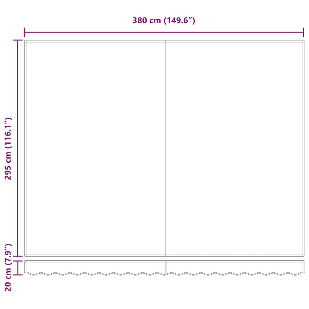 Retractable Awning Beige 400 X 300 Cm Fabric and Metal