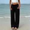 Women's Fashion High Waist Straight Leg Pants Loose Fit Color Casual Trousers for Everyday Wear