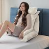 Beige Support Pillow for Bed with Armrests
