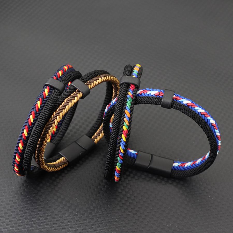Unique Thread Bracelet Unisex Detachable Magnet Buckle Bangle Outdoor Camping Leisure Versatile Accessories Gift For Lovers