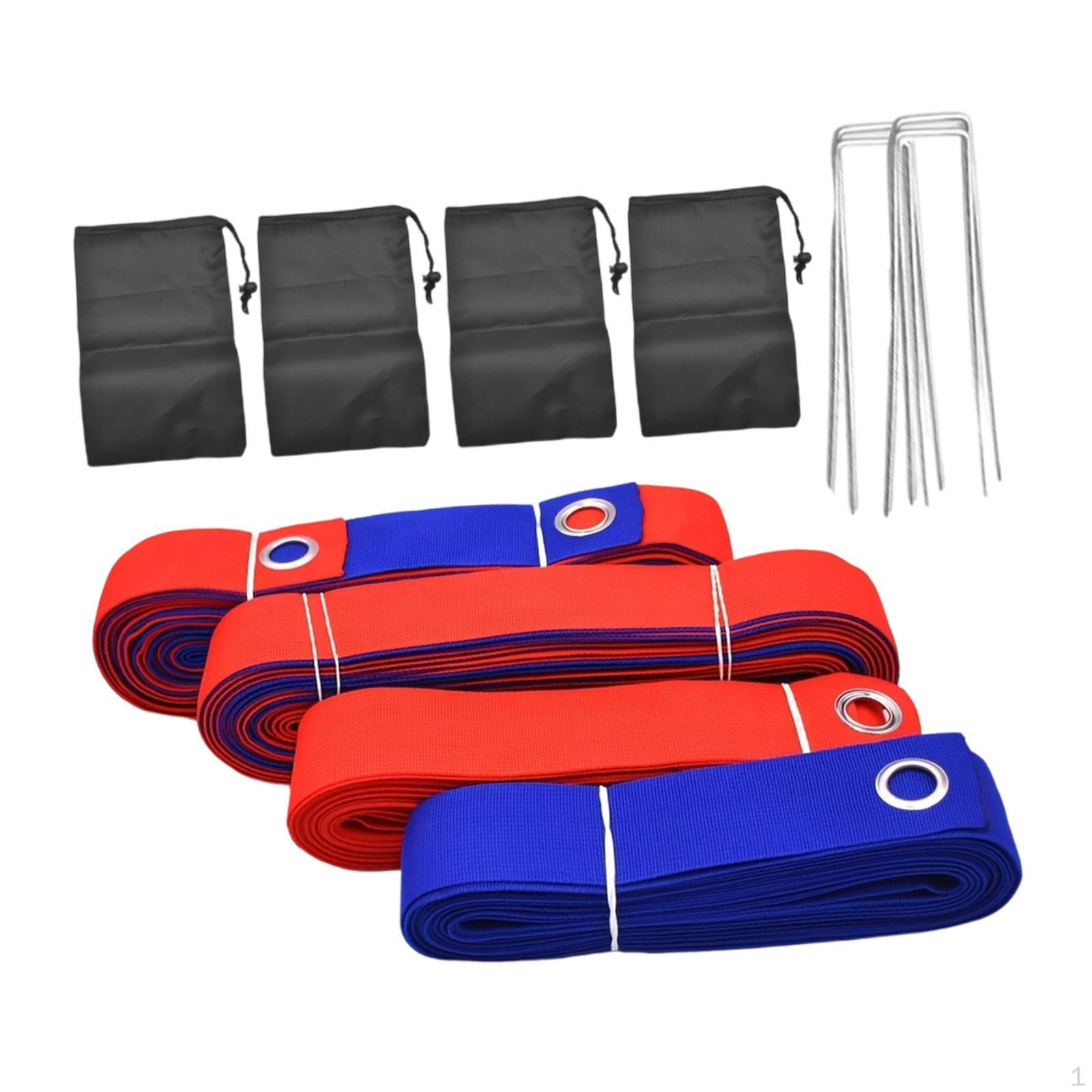 

Линия для пляжного волейбола, Линии волейбольной площадки, Высоко видимые, Улучшенные с металлическими анкерами и песком