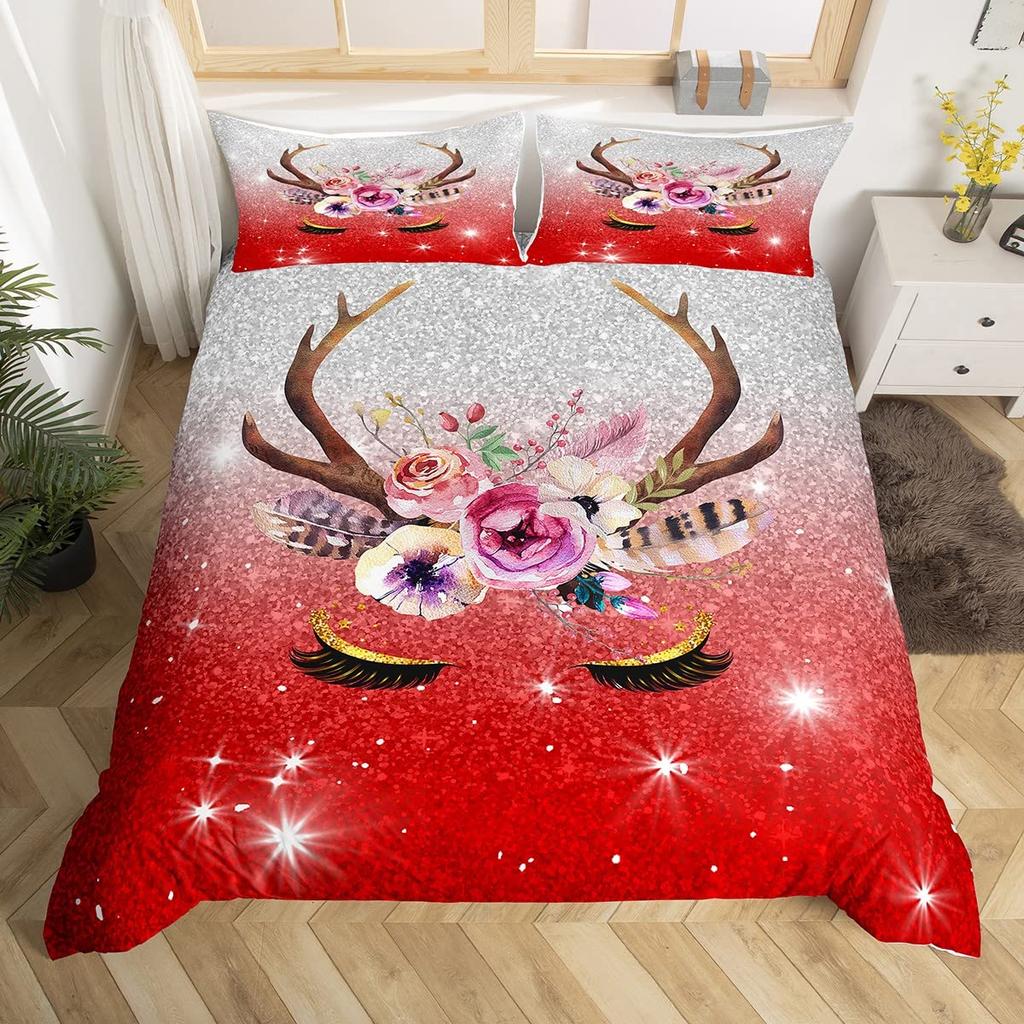 Eyelash King Queen Duvet Cover Cartoon Woman Eyes Bedding Set Watercolor Long Lashes Print Quilt Cover Polyester Comforter Cover