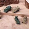 4Pcs/Set 1/144 Soviet Bm21 Hail Rocket Launcher Italy Centaur B1 Tank 4D Steel Ball Military Model Sliding Toy