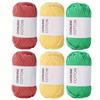 6pcs Yarn Soft Cotton-Nylon Blend Easy-to-Use Yarn for Hand Knitting Crocheting