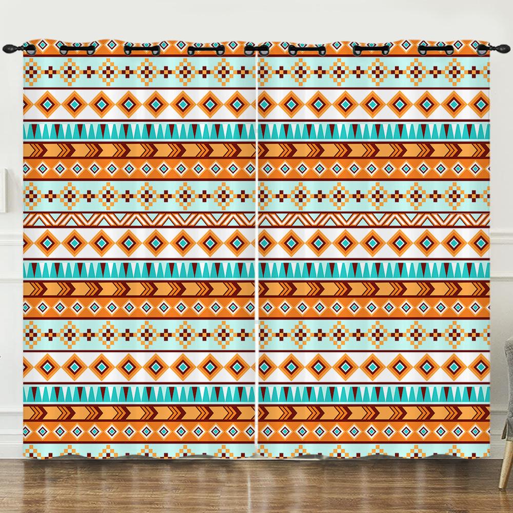 Série de Impressão Fresca 3D Cortina de Impressão Digital Blackout E Ilhós