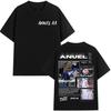 Hip Hop Gothic T-Shirt Rapper Anuel AA Real Hasta La Muerte Tour New Album T-Shirt Print Cotton Short Sleeve T-Shirt Unisex