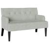 Chesterfield Bench Light Grey 112 X 65.5 X 75 Cm Velvet
