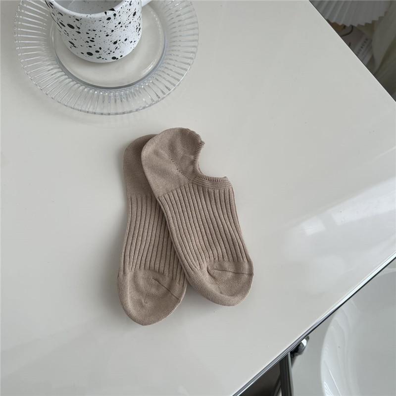Women's Non-Slip Invisible Boat Socks - Summer Style, Thin, Shallow, Short, with Drawstring
