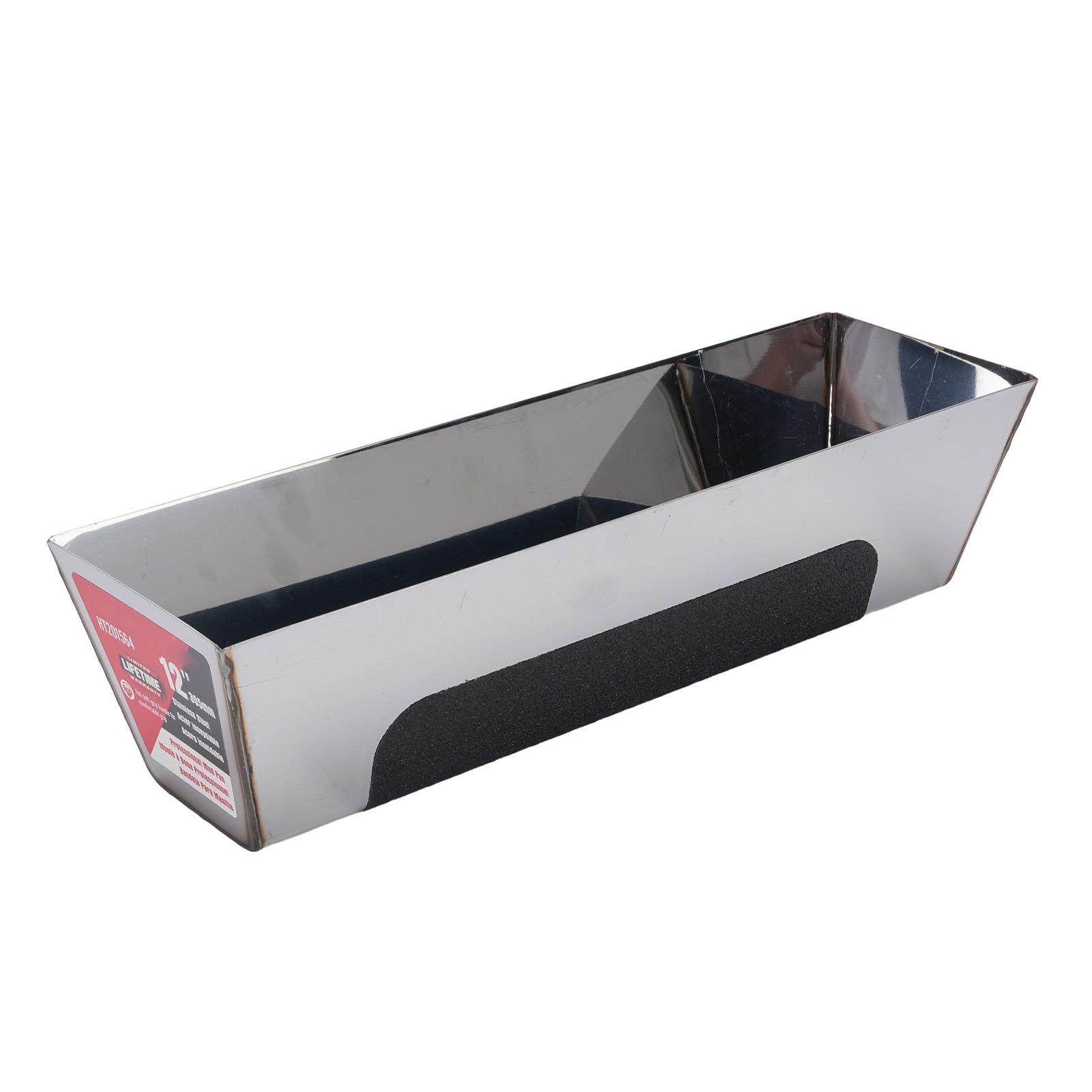 

Поддон для гипсокартона 12 дюймов из нержавеющей стали, нескользящий, электрозакаленный, водонепроницаемый, лоток для инструментов из гипсокартона