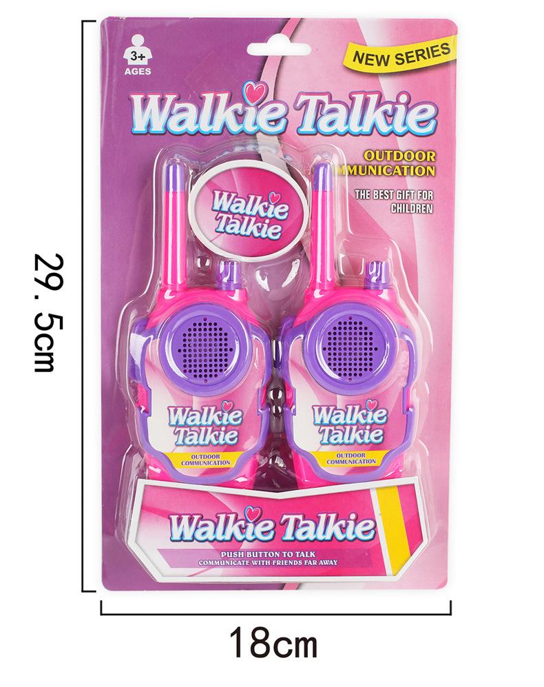 

2Pcs/Set Handheld Walkie Talkie Children Toy Long Distance Wireless Transmission Pager Toy Kids Cartoon Walkie-Talkie Xmas Gifts розовый