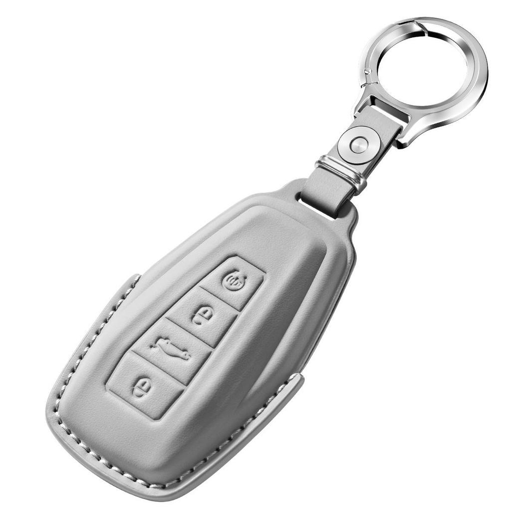 Premium Cowhide Key Cover for Geely Panda - Unisex Interior Accessory