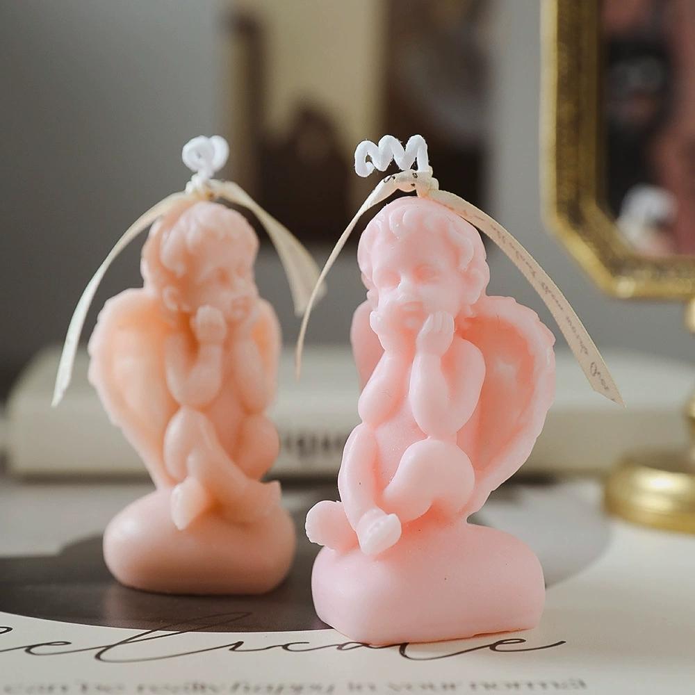 1Pc Angel Scented Candle - Handmade Rose/Berlin Girl Fragrance, Desktop Ornament Home Decor Bulk Birthday Party Favor