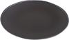 rebirth Natural Series Flat Plate Set of 4 Plates Made in Japan Black Plastic Light Dishwasher Microwave Safe 26.7cm (Black)