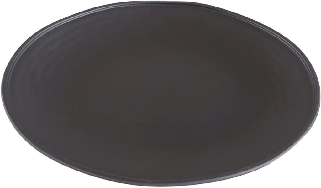 Rebirth Seria Naturalna Zestaw 4 Płaskich Talerzy Wyprodukowano w Japonii Czarny Plastik Lekki Można myć w zmywarce Można używać w mikrofalówce 26,7 cm (czarny)