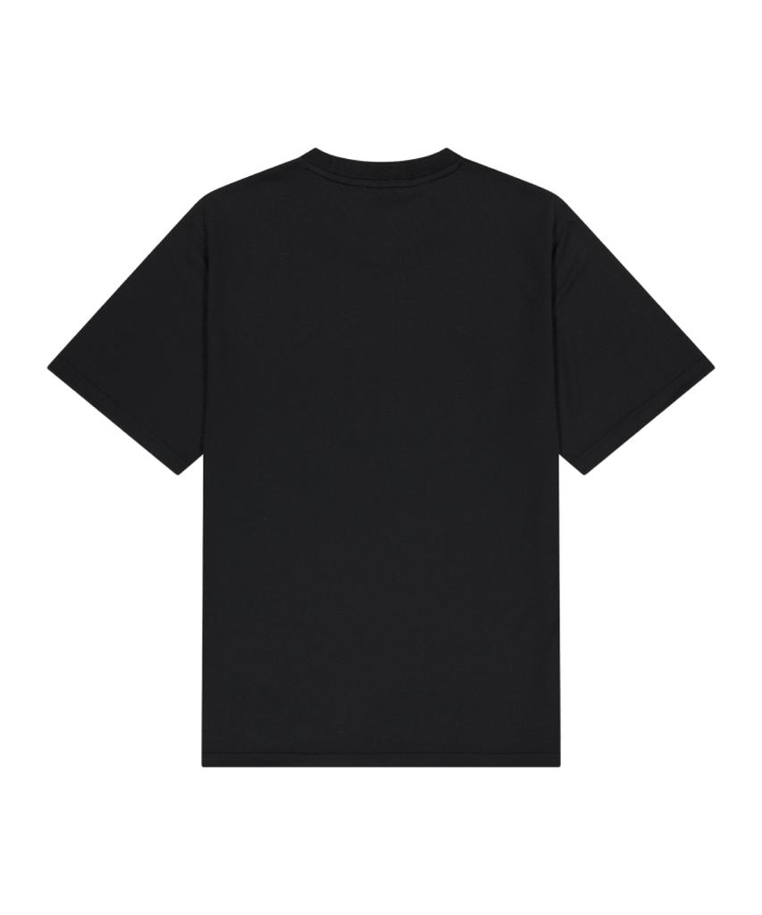 BUZZERBEATER Flatback Mesh Functional Short Sleeve T-Shirt_Black