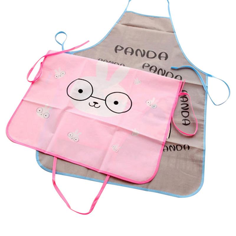 Korean Version of Cute Cartoon Printing Waist Adult Neck Apron Kitchen Oil-proof Cleaning Sleeveless Apron