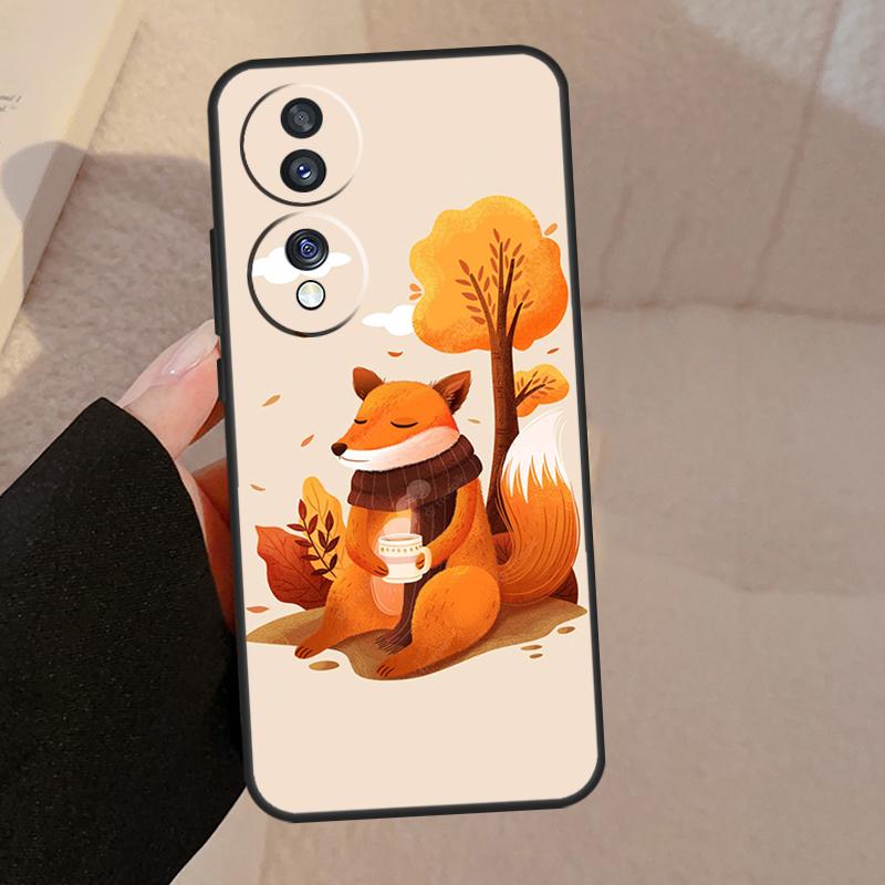Autumn Leaves Fall Fox Case For Honor X9b X9a X8a X7a X6a X6 X7 X8 X9 8X 9X Honor Magic 5 Pro 50 70 90 Lite Cover