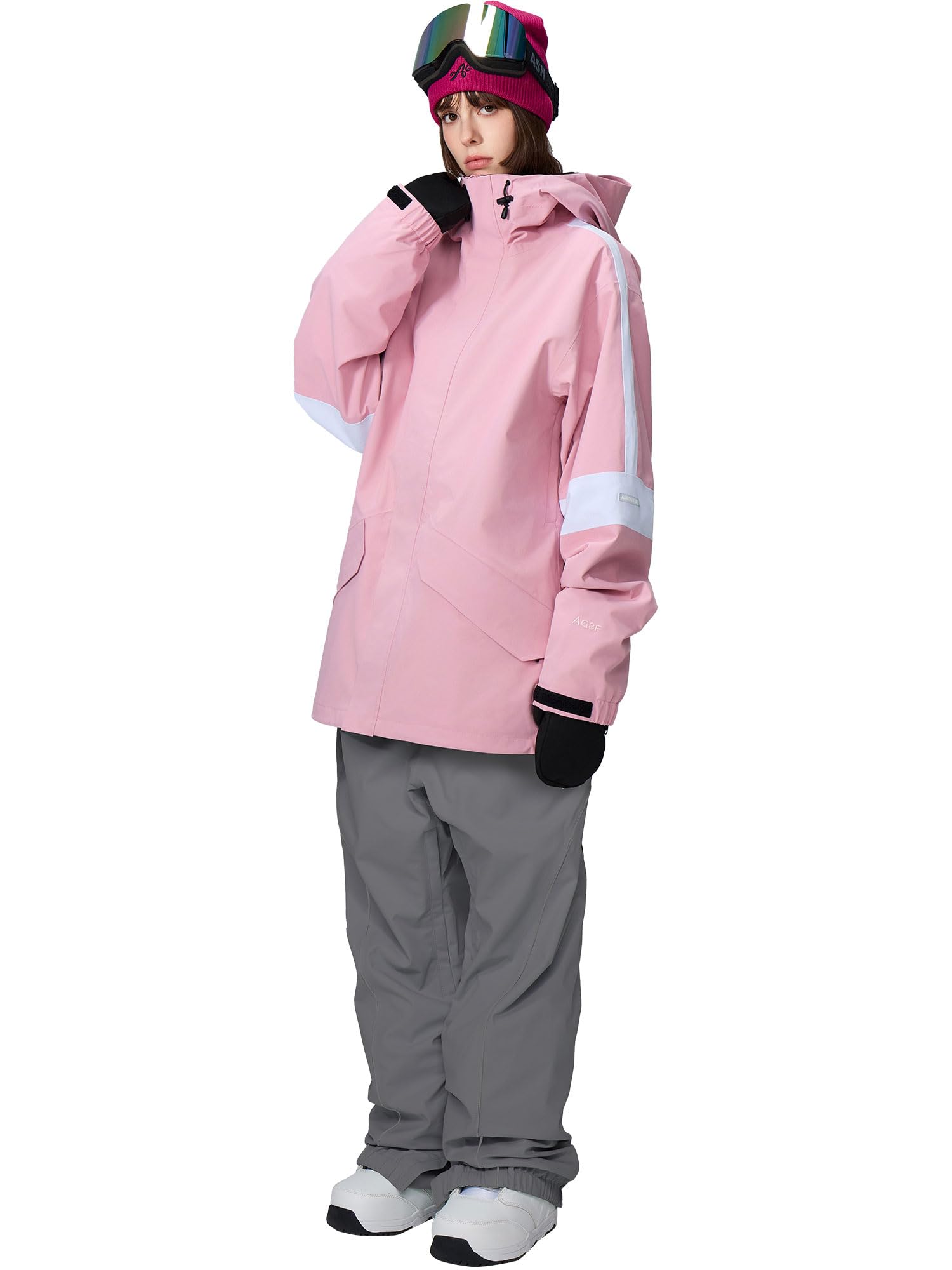 

Ash Greem Snowboard Apparel Jacket and Pants Set with Shoulder and Sleeve Fully Water Resistant to Available in 18 and x Size Accents, 3-Layer,