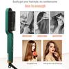New Hair Straightener Ceramic Hot Comb 2 In 1 Electric Straighten Hair Brush Negative Ion Anti-Scalding Styling Tool