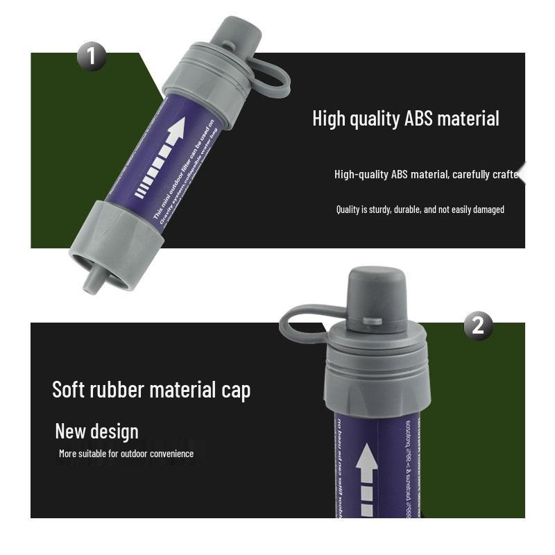 Portable Mini Water Purifier Straw for Outdoor Adventure, Camping, and Emergency Survival