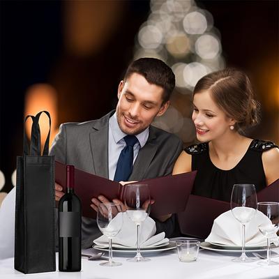 1 Set 5 Stück Rote Vlies-Weinverpackungs-Tragetaschen für einzelnen Rotwein, geeignet für verschiedene Anlässe
