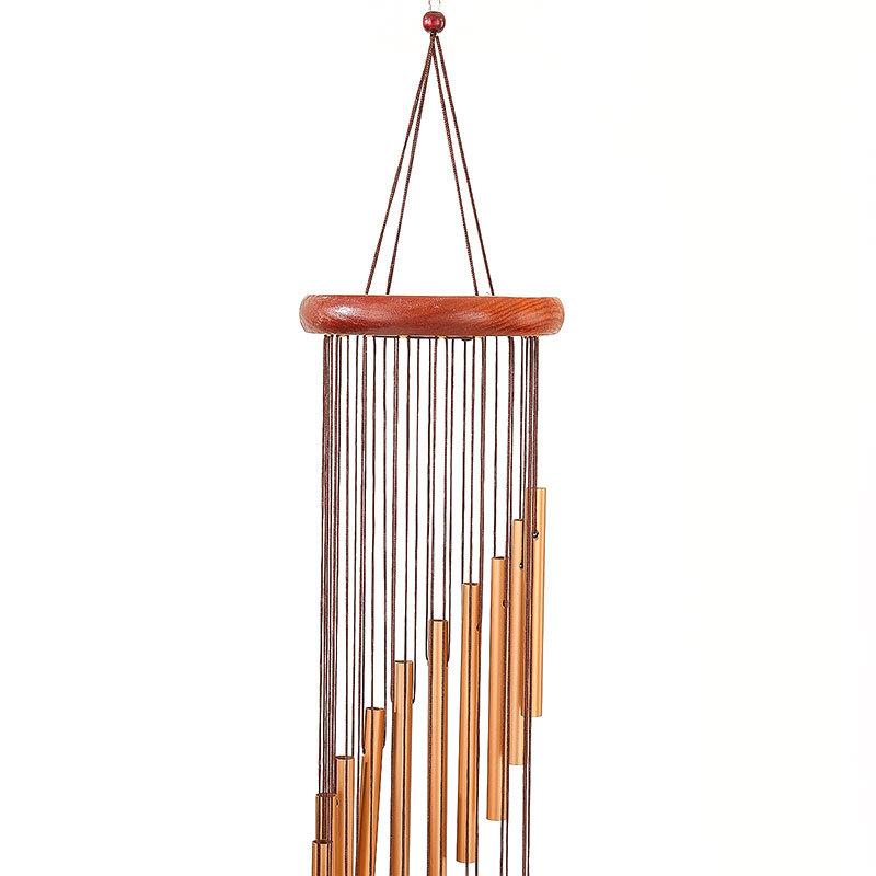 18-tube BBQ Wind Chime Solid Wood Aluminum Tube Rotating Home Decoration Craft Gift