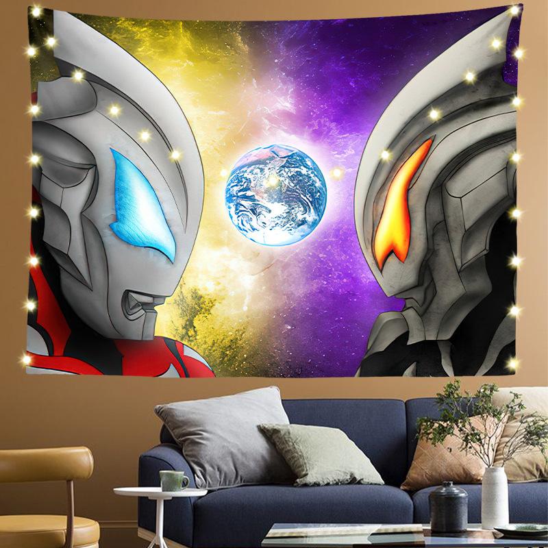 Ultraman Cartoon Wall Hanging for Children's Room Decoration Background Cloth
