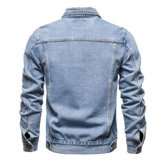 Men's Slim Fit Denim Jacket - Autumn/Winter 2023, Korean Style, Plus Size Casual Cardigan