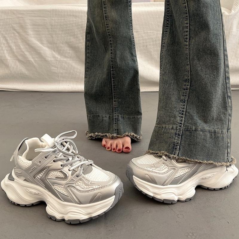 

Platform dad shoes show feet, small high street versatile student sports shoes, mesh street casual shoes 40