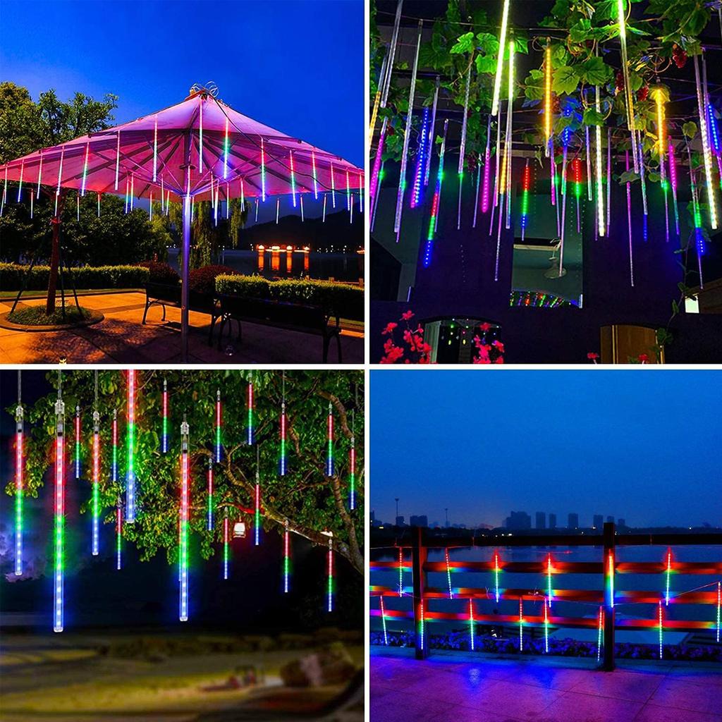 Solar LED Meteor Shower Rain Lights Falling Light Waterproof 8Tubes 288LED Fairy Lights For Xmas Tree Garden Wedding Party Decor