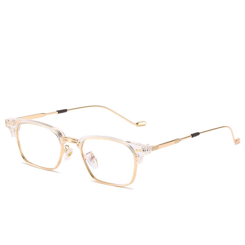 

Retro Square Glasses Frame Female Punk Myopia Frame Male Personality Concave Shape Flat Mirror new product