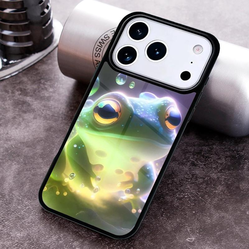 Bubbles Frog Phone Case For iPhone 17 16 15 14 13 12 11 Pro Max Plus 17Air Soft Silicone Cover