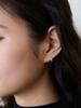Benoit [Silver 925] Line One-Touch Hoop Mini Earrings Silver