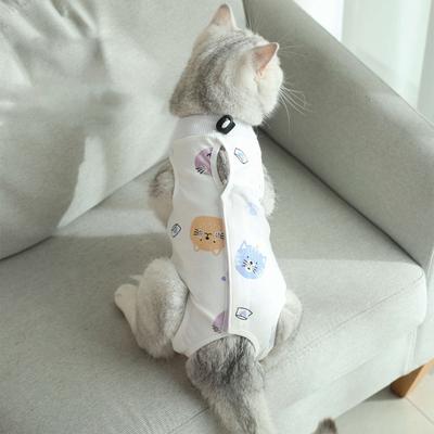 Lovely Cat Recovery Bodysuit After Surgery Castration Cat Surgery Recovery Suit for Wound Healing Post Surgery Care Suit