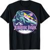 Jurassic Park Purple Retro Dinosaur Scene T-Shirt