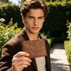 Herren Bifold Geldbörse Minimalistische Taschen-Kurzgeldbörse mit Reißverschluss-Münzfach Kartenhalter Geldbörse für Arbeit Reisen