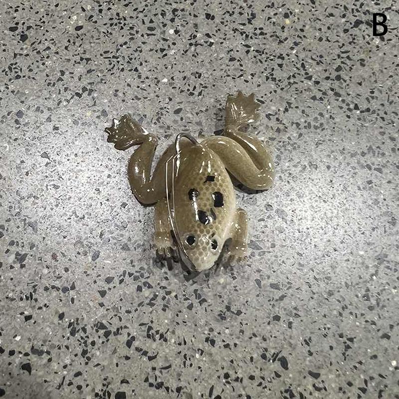 4.5G/6Cm Durable Portable Réaliste Grenouille en Caoutchouc Spinner Coulant Appât pour Bar Leurre de Pêche Souple