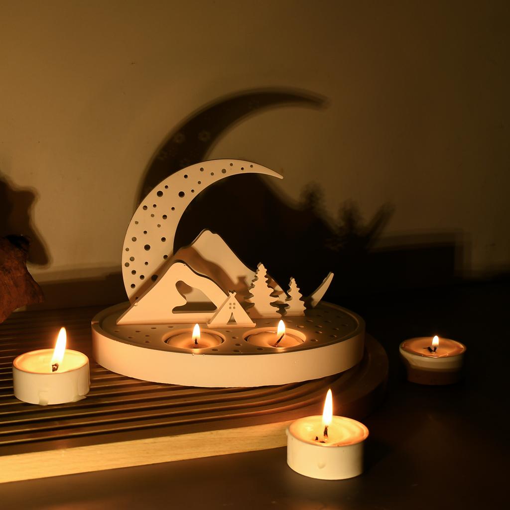 Moon Shape Candle Holder Resin Mould, Candle Plaster Drip Mould, Moon Resin Mould, Epoxy Resin Mould, Atmosphere Scene Mould