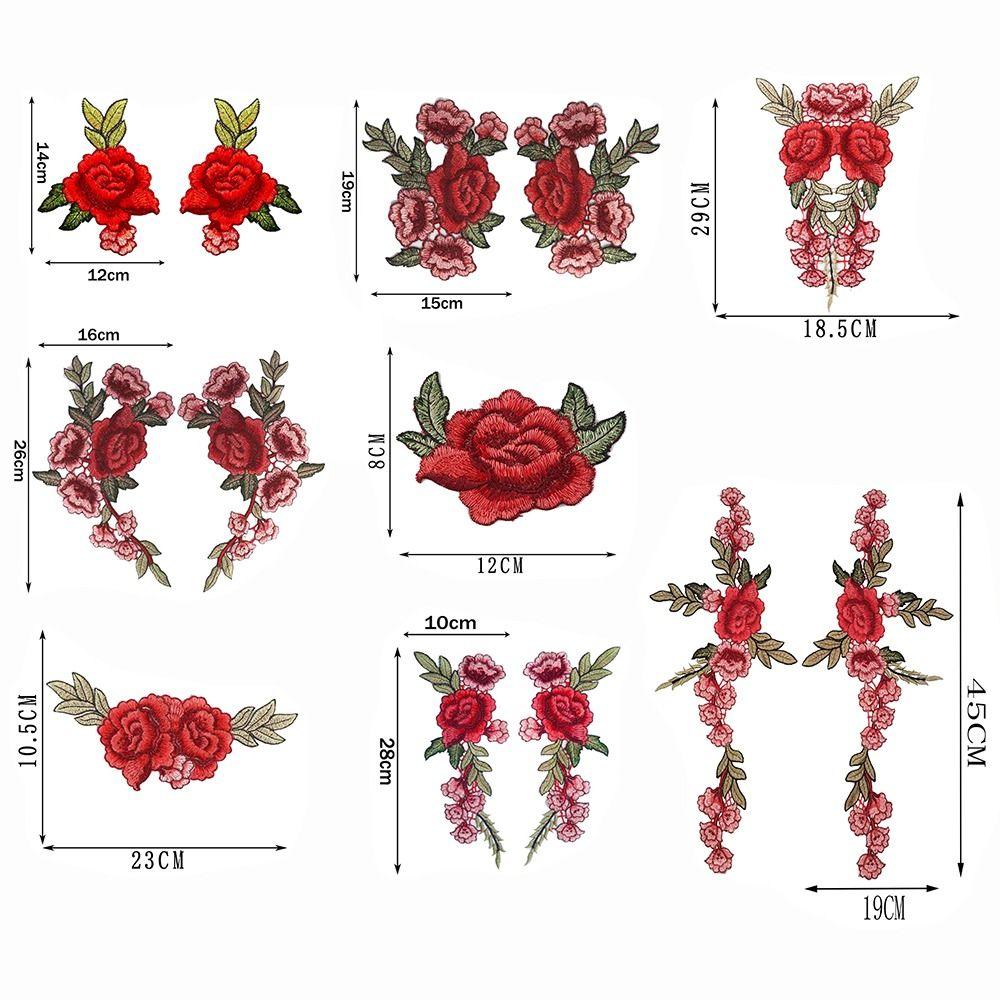 Floral Embroidery Flower Patch Multicolor Sew on Patch Fashion Elegant Sewing Accessories