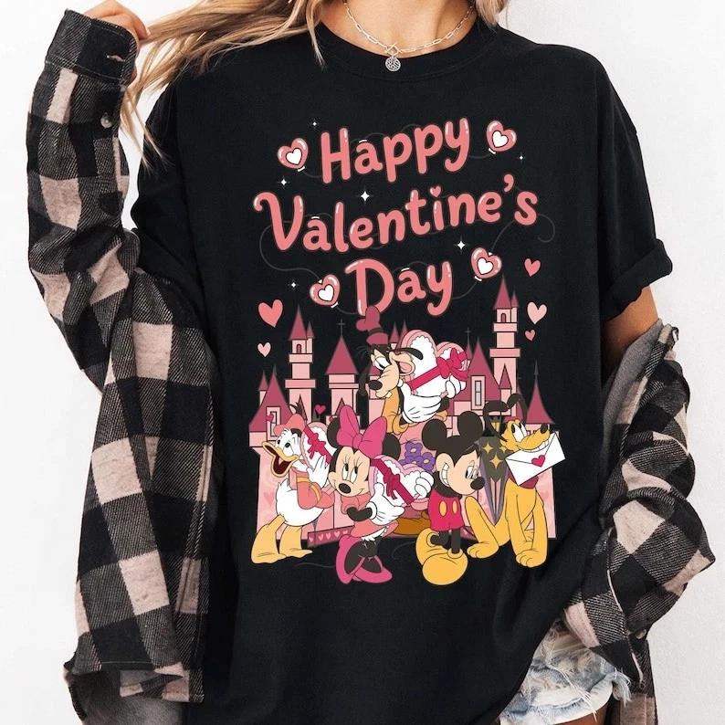Mickey Friends Magic Castle Happy Valentines Day XoXo Tshirt Unisex Unisex S