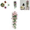 Exquisite 90cm Artificial Flower Garland With Colorful Silk Roses And Vibrant Ivy For Wall Decoration