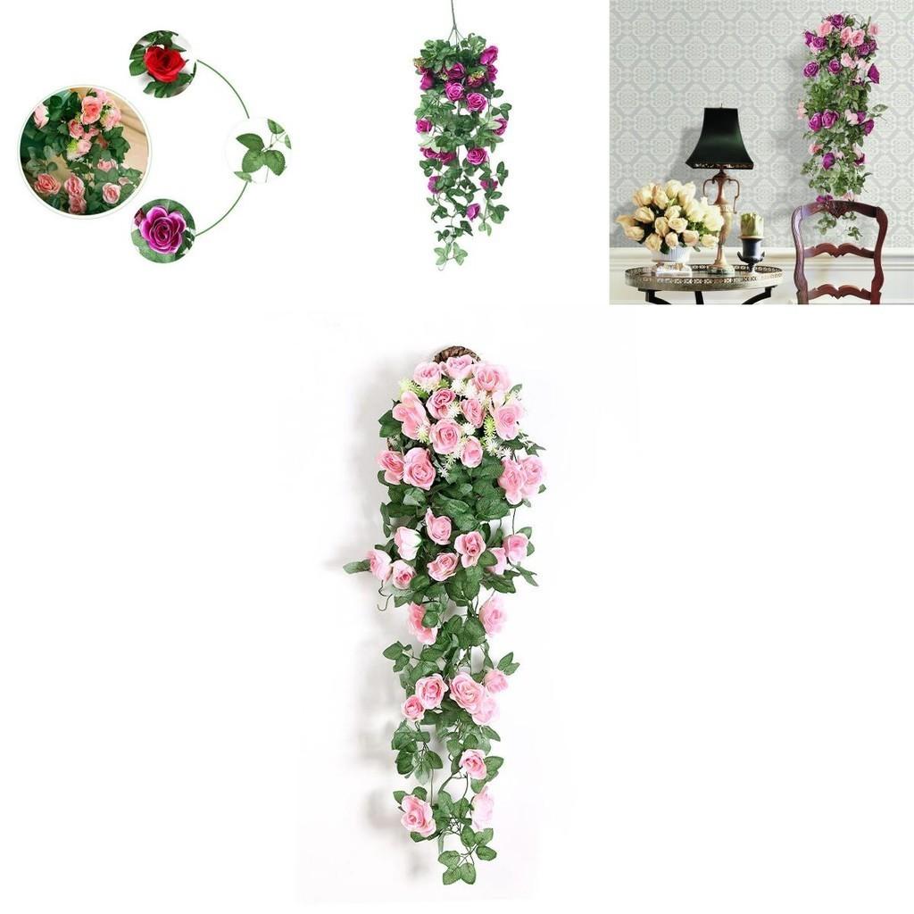 Exquisite 90cm Artificial Flower Garland With Colorful Silk Roses And Vibrant Ivy For Wall Decoration