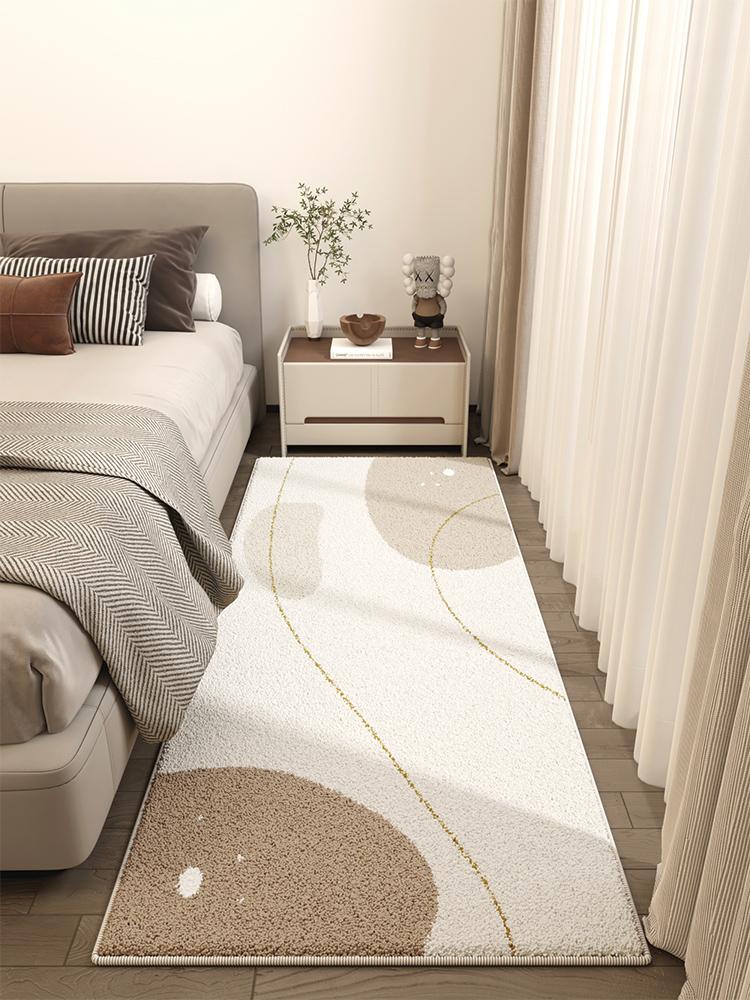 Light Luxury Living Room Decoration Carpet Fluffy Soft Bedside Rug Modern Style Rugs For Bedroom Thick Anti-Slip Study Floor Mat